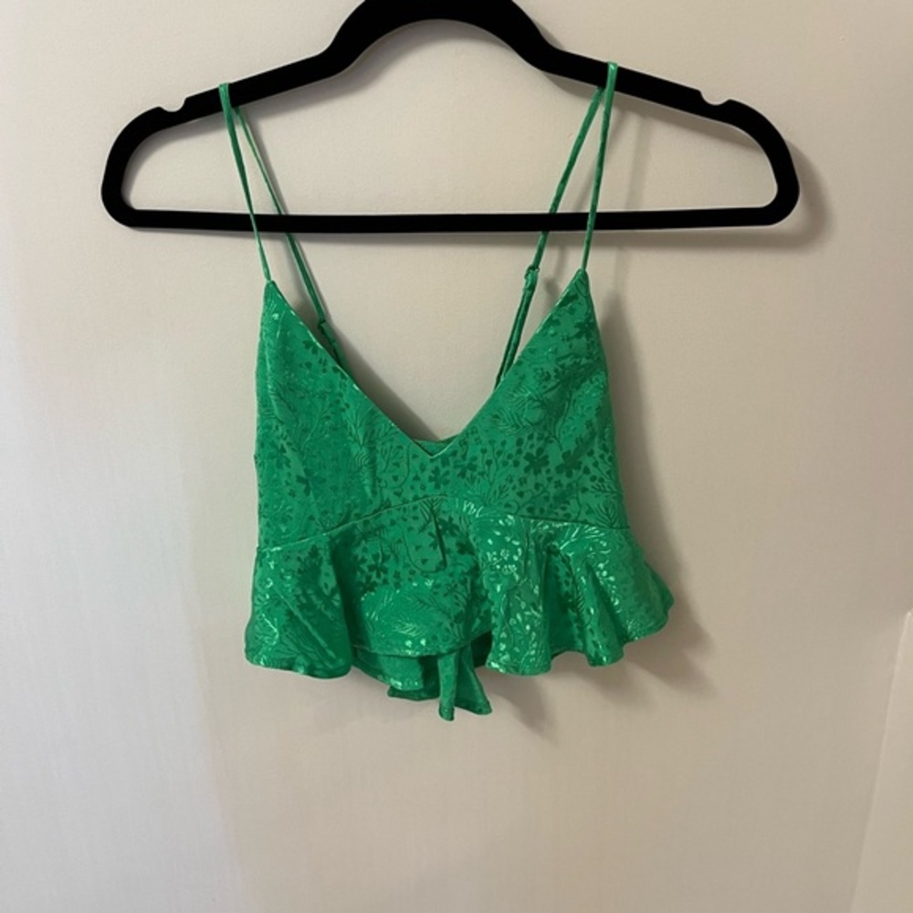 AFRM Green Spaghetti Strap Top